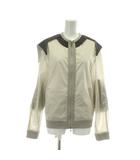 ルイヴィトン LOUIS VUITTON ノーカラージャケット ブルゾン ナイロン ジップアップ 46 S-M ベージュ /XZ ■GY18