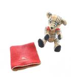 バーバリー BURBERRY テディベア ハンカチ ハンドタオル セット ロゴ ぬいぐるみ くま 赤 レッド 茶 ブラウン ■GY18 /MQ