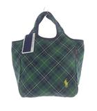 ポロ ラルフローレン POLO RALPH LAUREN 保冷・保温バック ハンドバッグ チェック 緑 グリーン /SR■GY18