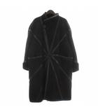 クリスチャンディオール Christian Dior BOUTIQUE FOURRURE ムートンコート アウター ボア スエード レザー ロング 黒 ブラック /XZ ■GY18