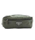 プラダ PRADA ポーチ 化粧ポーチ ナイロン トライアングルロゴ カーキ /XZ ■OH ■GY17