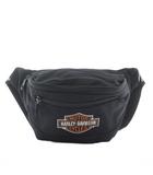 ハーレーダビッドソン HARLEY DAVIDSON ウエストバッグ ボディバッグ ナイロン ロゴ 刺繍 黒 ブラック /XZ ■GY18