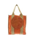 ハンティングワールド HUNTING WORLD トートバッグ キャンバス レザー ビッグロゴ オレンジ /XZ ■GY18