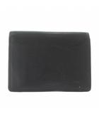 ポールスミス PAUL SMITH カードケース 名刺入れ 二つ折り 内側マルチストライプ ロゴ 黒 ブラック /XZ ■GY18