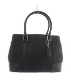 コーチ COACH ハンドバッグ トート キャンバス レザー シグネチャー 総柄 黒 ブラック 6089 /XZ ■GY18