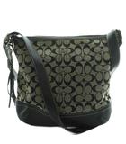 コーチ COACH 9349 ショルダーバッグ シグネチャー グレージュ 黒 ブラック /AQ ■OS ■GY18