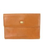 バーバリーズ Burberrys ブリーフケース クラッチバッグ レザー 本革 オレンジ ロゴ ノバチェック /CK14 ■GY18