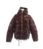 デュベティカ DUVETICA ダウンジャケット 長袖 フード付き ジップアップ フルジップ ロゴ 44 XL ボルドー 赤 レッド ■GY11 /MQ