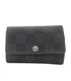 ルイヴィトン LOUIS VUITTON ミュルティクレ6 ダミエ グラフィット キーケース 三つ折り PVC レザー 6連 総柄 ロゴ 黒 ブラック /XZ ■GY18