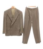 エルメネジルドゼニア Ermenegildo Zegna セットアップ スーツ テーラードジャケット パンツ スラックス 総裏地 ダブル センタープレス グレー /AE ■GY18