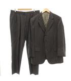 バーバリー ロンドン BURBERRY LONDON セットアップ スーツ ジャケット パンツ ストライプ柄 42 52 グレー系 /UO ■GY18