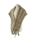  ノーブランド ショール サファイアミンク 毛皮 ストール ケープ グレー /CK12 ■GY18