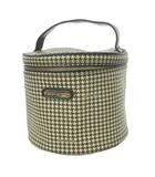 ラルフローレン RALPH LAUREN バニティバッグ メイクポーチ レザー 本革 黒 ブラック 白 ホワイト ロゴ 千鳥柄 モノトーン /CK13 ■GY18