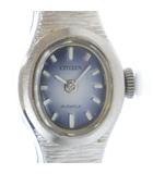 シチズン CITIZEN ジャンク品 4-673042 腕時計 ウォッチ 手巻き ロゴ 19石 シルバー色 ■GY18 /MQ