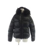 デュベティカ DUVETICA ダウンジャケット 長袖 フード ジップアップ ロゴ 40 S 黒 ブラック ■GY40 /MQ