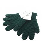 ボッテガヴェネタ BOTTEGA VENETA 手袋 ウール タグ付き グローブ ロゴ S 緑 グリーン 670163 V10K0 ■GY11 /MQ