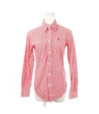ラルフローレン RALPH LAUREN シャツ 2 Slim Fit 赤 レッド 白 ホワイト ストライプ柄 レギュラーカラー 長袖 0963788WLBLN /MN9 ■GY18