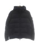 モンクレール MONCLER MONTGENEVRE ダウンジャケット アウター 羊毛 ウール フード ジップアップ ロゴ ワッペン 1 M 紺 ネイビー D20914033805 54272 /XZ ■GY18