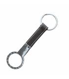 ブルガリ BVLGARI キーケース キーリング レザー 本革 シルバーカラー 銀色 ブラウン /KW ■GY11