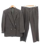 バーバリーズ Burberrys ヴィンテージ セットアップ スーツ ブレザー ジャケット パンツ 総裏地 ダブル ダークグレー 秋冬 /AE ■GY11