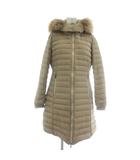 タトラス TATRAS ダウンコート ポーランドラクーンファー フード アウター ナイロン 毛皮 ジップアップ 02 M ベージュ LTAT20A4581-D /XZ ■GY18