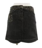 ルイヴィトン LOUIS VUITTON モノグラムデニムスカート ミニ 36 イタリア製 黒 ブラック RW081W WMSK01CF7 /GV ■GY18