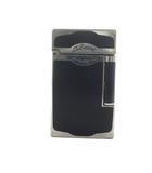 エステーデュポン S.T.DUPONT ライン2 ブラックラッカー パラディウム ガスライター 喫煙具 着火確認済み シルバーカラー ブラック 銀色 黒 ■GY18 /MQ