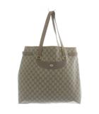 グッチ GUCCI オールドグッチ GGスプリーム トートバッグ ワンショルダー PVC レザー総柄 ロゴ ベージュ 茶色 ブラウン /XZ ■OH ■GY17