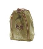 ロエベ LOEWE ヴィンテージ アナグラム リュックサック ショルダー デイバッグ 巾着 カーキ ■GY17 /MQ ■OH
