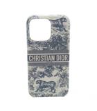 クリスチャンディオール Christian Dior トワルドジェイ iphone13 PRO スマホケース 携帯アクセサリー 総柄 紺 ネイビー 白 ホワイト /KW