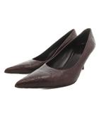 グッチ GUCCI グッチシマ パンプス レザー 36.5 ボルドー GG柄 ポインテッドトゥ ピンヒール 146752 /FF ■GY18