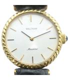 ウォルサム WALTHAM Maxine マキシーヌ 腕時計 ウォッチ 手巻き 白文字盤 レザーベルト ゴールド色 ■GY18 /MQ