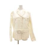 ルイヴィトン LOUIS VUITTON サファリジャケット ワーク ベルト付き 42 白 ホワイト /UO ■GY18 ☆AA★