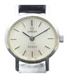 オメガ OMEGA Geneve ジュネーブ 腕時計 ヴィンテージ アンティーク ウォッチ 手巻き レザーベルト シルバー色 ■GY18 /MQ