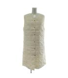 タイオン TAION ROPÉ 別注Vネックロングベスト ダウン アウター L アイボリー 袖なし キルティング GGL-51100-B /PP ■GY11