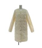 タイオン TAION ROPÉ 別注 ダウンジャケット L アイボリー Vネック ロング丈 キルティング アウター 長袖 GG0-61100-B /PP ■GY11