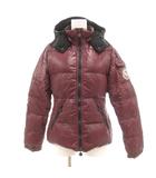 モンクレール MONCLER バディア BADIA ダウンジャケット ナイロン フード付き 0 赤 レッド 45308/50/68950 /UO ■GY18