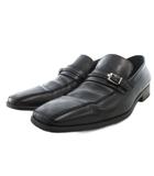 ルイヴィトン LOUIS VUITTON ST1026 ダミエ ビジネスシューズ レザー 6 黒 ブラック スクエアトゥ ストラップ /FF ■GY18