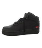 × Supreme タグ付き AIR FORCE 1 MID SP スニーカー シューズ 28.5 黒 ブラック ロゴ FZ8784-001 /FF ■GY11