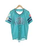  マジェスティック Majestic 福岡ソフトバンク ホークス鷹の祭典 2023 勝つぞー! エメラルド ユニフォーム 野球 半袖 ロゴ 青 ブルー /AE ■GY18