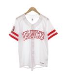  ソフトバンクホークス ユニホーム L 半袖 ロゴ ワッペン メッシュ 白 ホワイト 赤 レッド /AE ■GY18