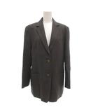 バーバリーズ Burberrys ヴィンテージ テーラードジャケット シングル 2B 総裏地 ノーベント ウール カシミヤ混 42 グレー /GV ■GY11