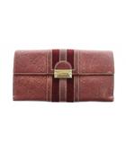 グッチ GUCCI 150674 グッチシマ レザー シェリーライン 長財布 ロング ウォレット GG柄 赤 レッド ■GY11 /MQ ■OH
