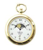 セイコー SEIKO ALBA SUCCESS VINTAGE アルバ サクセス ビンテージ V338-0010 懐中時計 ムーンフェイズ クォーツ デイト カレンダー付き 白文字盤 ゴールドカラー 金色 ■GY18 /MQ