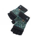 ヴィヴィアンウエストウッド Vivienne Westwood 手袋 グローブ ロゴ ニット 総柄 オーブ 黒 ブラック 緑 グリーン ■GY18 /MQ