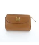  カランダッシュ caran dache セカンドバッグ クラッチバッグ レザー ゴールド金具 茶 ブラウン ■GY18 /MQ