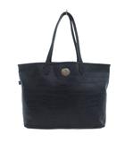 オロビアンコ OROBIANCO トートバッグ 本革 レザー クロコ型押し 紺 ネイビー /UO ■GY11