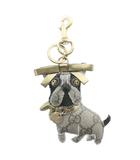 グッチ GUCCI グッチョリ レロイ GGプラス フレンチブルドッグ キーホルダー キーリング PVC レザー ゴールド金具 ベージュ /XZ ■OH ■GY18