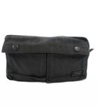 ポーター PORTER スモーキー SMOKY ボディバッグ ウエストポーチ ロゴ キャンバス ナイロン 黒 ブラック /GV ■GY18