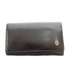 カルティエ Cartier キーケース レザー ロゴ 6連 ゴールドカラー 黒 ブラック /FF ■GY11